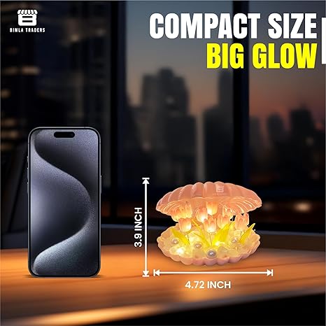 Shell Tulip Night Light Decorative Nights Lamp, DIY Tulips Flower Table Lamp Gift for Women, Girl, Soft Pink Glow, Home Decor (Shell Tulip)