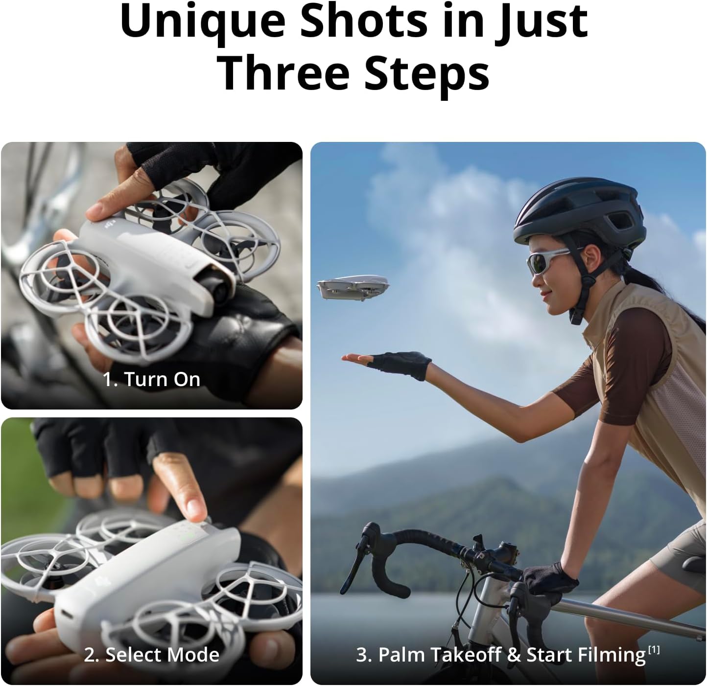 DJI Neo Three-Battery Combo, Mini Drone with 4K UHD Camera for Adults, 135g Self Flying Drone that Follows You, Palm Takeoff, Subject Tracking, QuickShots, Stabilized Video (Controller-Free) Visit the DJI Store