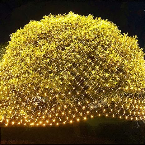 Led Net Mesh String Lights - Diwali Lights, Led Lights For Home Decoration 9.8Ft X 6.6Ft 192 Leds 8 Modes (3X2M Warm-White)(Pvc)